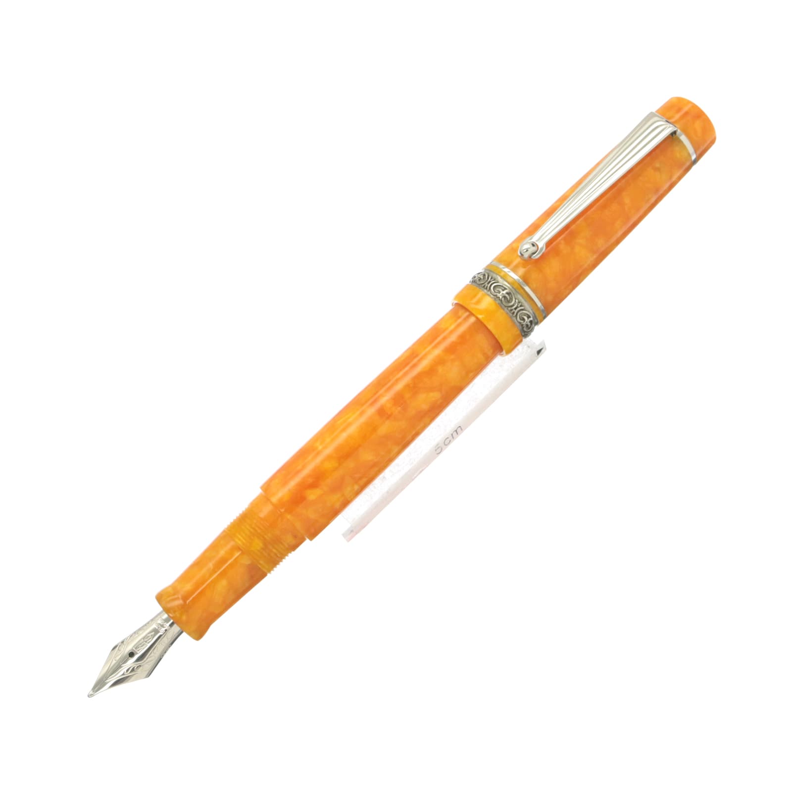 【バロン】デルタ ドルチェビータ ミディアム万年筆 バーメイル18K F 中古)DELTA デルタ 万年筆 ドルチェビータ オーロ スリム シルバー M