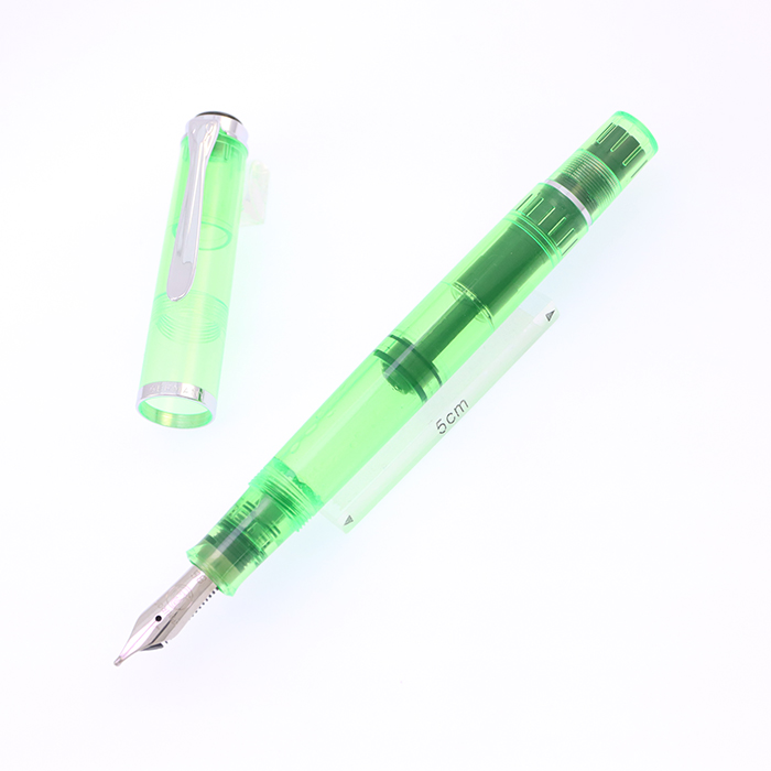 ペリカン万年筆 特別生産品 M205 DUO 蛍光グリーン 中古)Pelikan ペリカン 万年筆 M205 DUO デモンストレーター