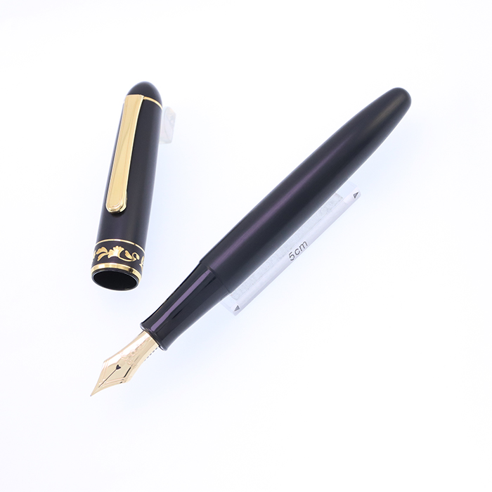 中古)PLATINUM プラチナ 万年筆 #3776 肥後象嵌 #96 イチョウ