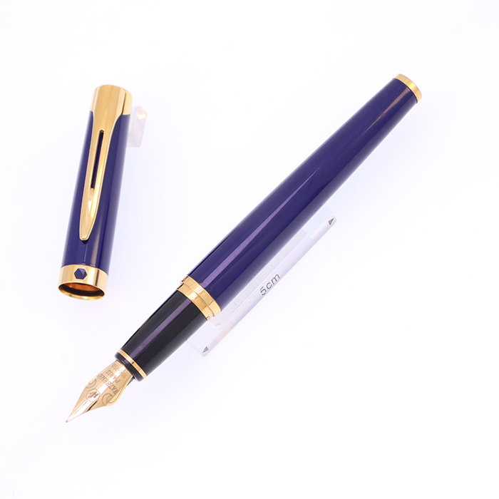 中古)WATERMAN ウォーターマン 万年筆 レタロン ネイビーブルー F