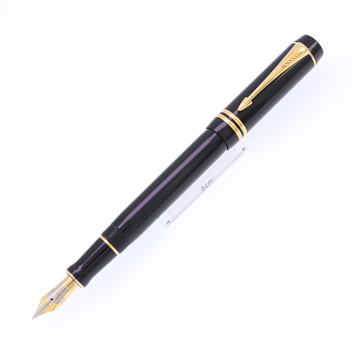 中古)PARKER パーカー 万年筆 デュオフォールド ブラックGT