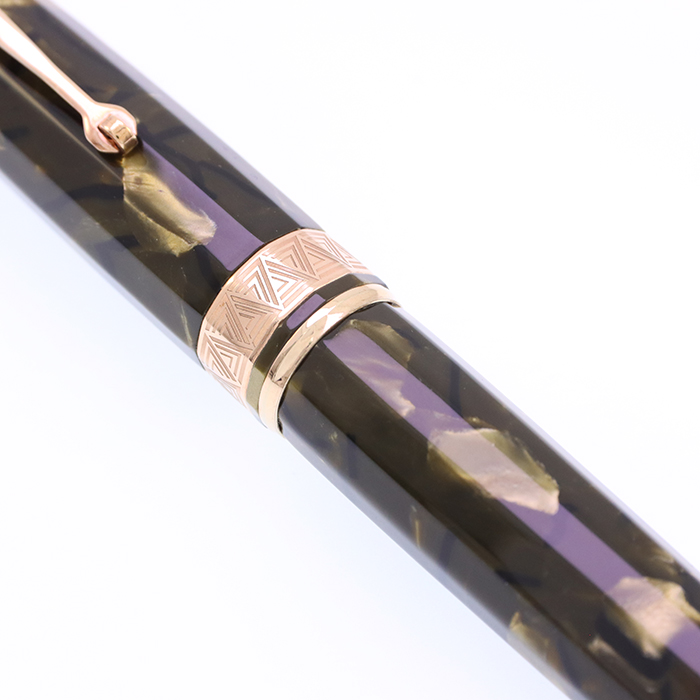 中古)OMAS オマス 万年筆 パラゴン シャフトグリーン ローズゴールド