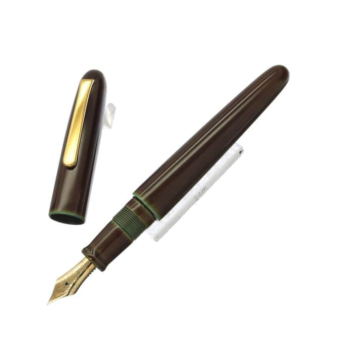 30%OFF】 【新品未使用 中屋万年筆】両切り 黒溜 細軟 碧溜