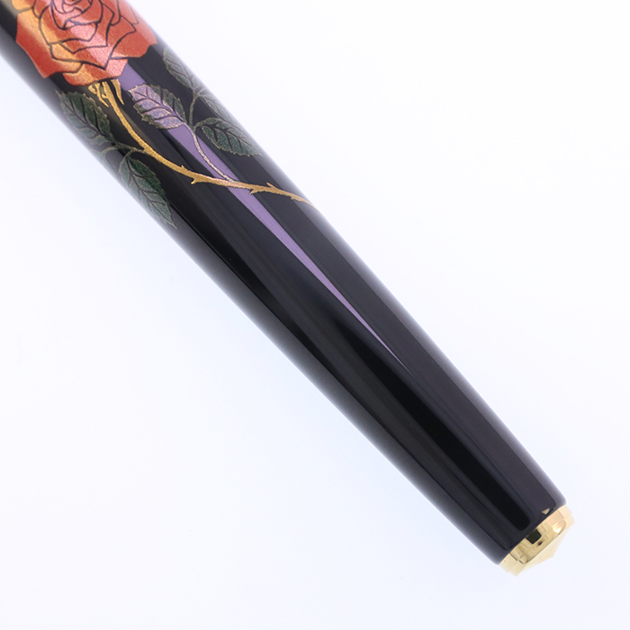 中古)PILOT パイロット 万年筆 平蒔絵 薔薇 細字（FD-2MP）（商品ID