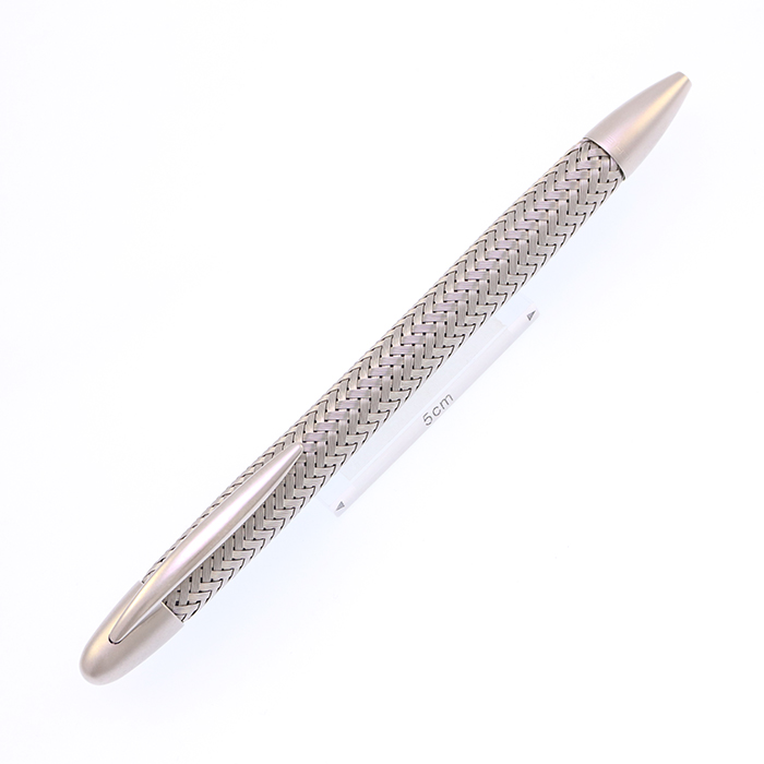 ポルシェデザイン編み込みボールペン シルバー ゴールド14K ※2020年廃版 中古)PORSCHE DESIGN ポルシェデザイン ボールペン P'3110 テック