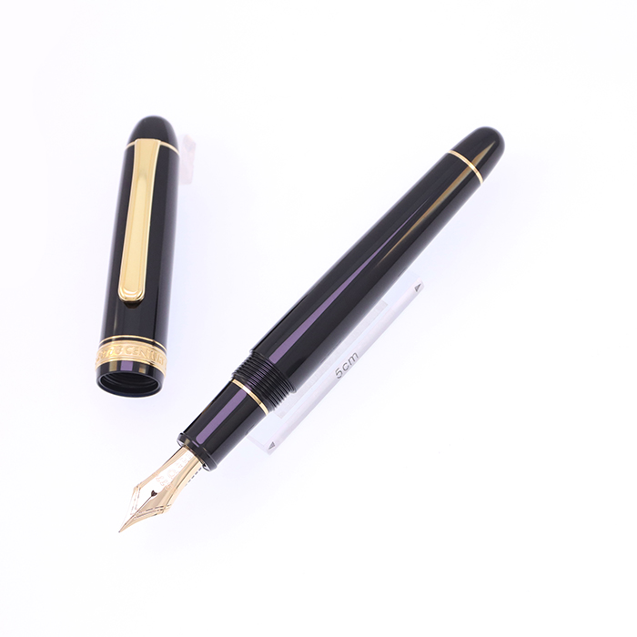 中古)PLATINUM プラチナ 万年筆 #3776 センチュリー ブラックイン