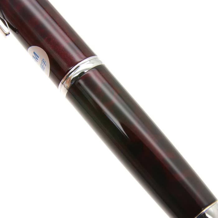 阪急百貨店限定　キャップレス万年筆　デシモ　レッドマーブル　中細字 阪急百貨店限定 キャップレス万年筆 デシモ レッドマーブル 中