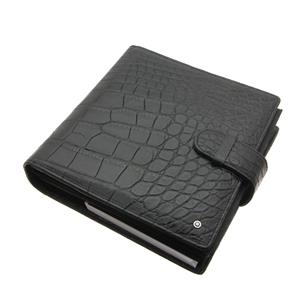 MONTBLANC モンブラン アクセサリ システム手帳 オルガナイザー スクエア クロコダイルスタイル ブラック メイン