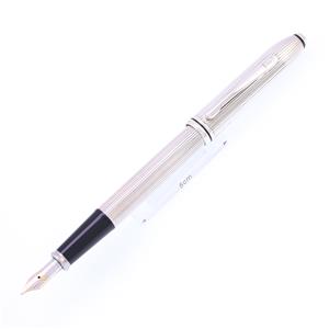 中古)CROSS クロス 万年筆 タウンゼント スターリングシルバー F 