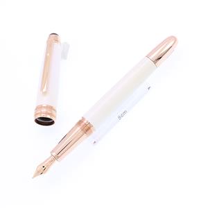 MONTBLANC モンブラン 万年筆 マイスターシュテュック ホワイトソリテール #145 レッドゴールド クラシック M メイン