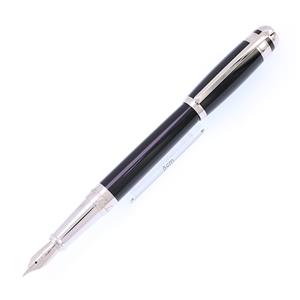 S.T.Dupont エス・テー・デュポン 万年筆 ラインD リング 純正黒漆&パラディウム F メイン