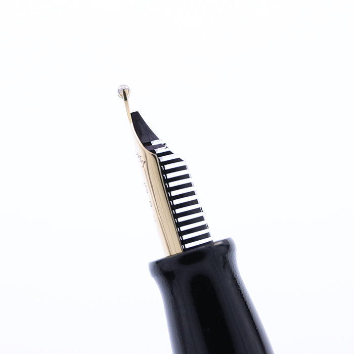 専用出品！】大橋堂黒蝋色漆塗り仕上げ 14金 万年筆 字幅3B 希少超極太