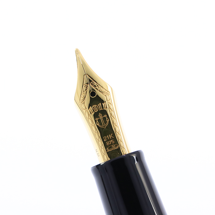 中古)SAILOR セーラー 万年筆 プロフィット21 金 ブラック 長刀研ぎ