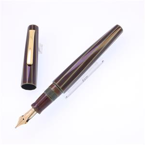 万年筆 ライター 十角TW ポータブル 碧溜 極太字 (ペン先特軟加工)