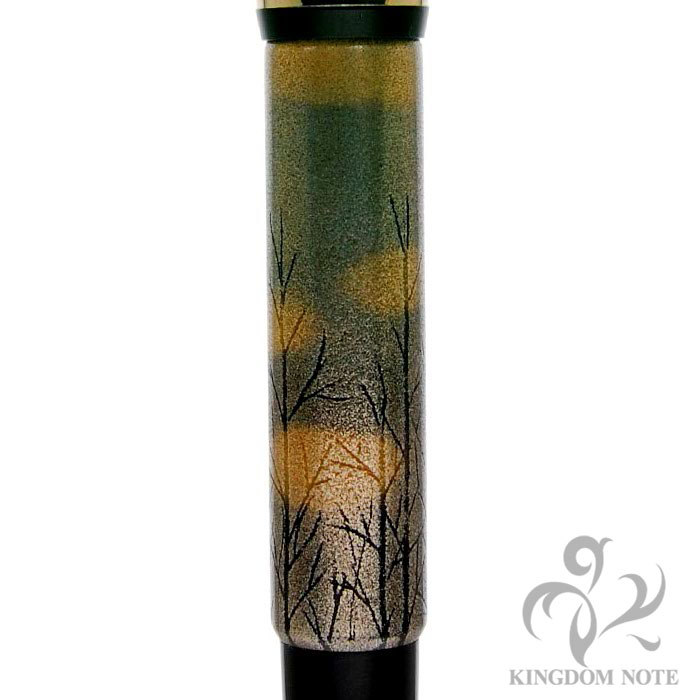 清~民国 黒漆金彩山水紋筆筒 X-85 詳細ページ | 万年筆 ボールペン