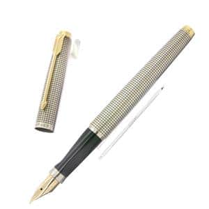 PARKER パーカー 万年筆 #75 シズレ スターリングシルバー フラットトップ 0メモリ M (最初期型/金属パーツ) メイン