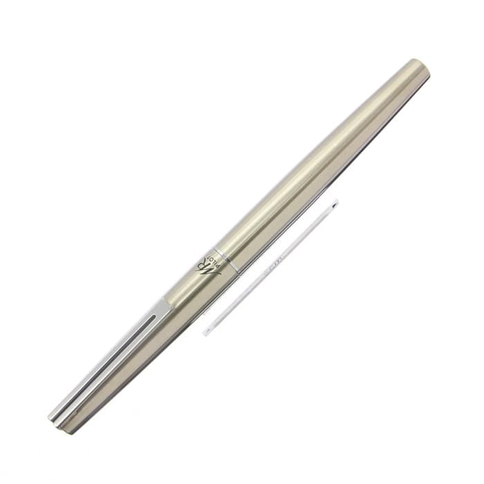 超美品 PILOT パイロット ミュー ストライプ 万年筆 インク付き パイロット ミュー 万年筆 PILOT μ ストライプ 蝕刻 ショート軸