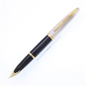 WATERMAN ウォーターマン 万年筆 カレン デラックス ブラック&シルバーGT F メイン