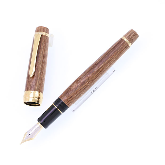 新品 PILOT 槐 えんじゅ 木軸 万年筆 F細字 - 筆記具