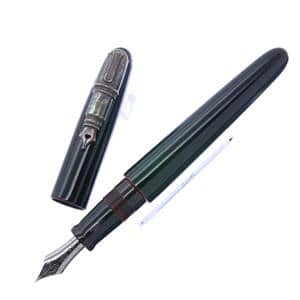 NAKAYA 中屋万年筆 万年筆 趣味の文具箱限定 ライターモデル ポータブル 廻り止め 黒溜 軟中字 (首軸象嵌) メイン