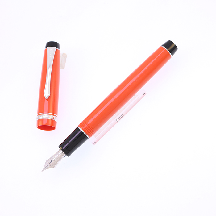 中古)PILOT パイロット 万年筆 カスタム ヘリテイジ91 オレンジ 細字