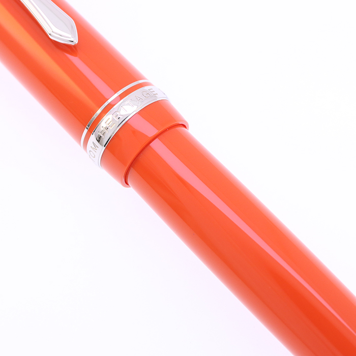 中古)PILOT パイロット 万年筆 カスタム ヘリテイジ91 オレンジ 細字