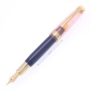 万年筆 サンライズ貿易オリジナル プロフェッショナルギア 金 月夜桜 ズーム