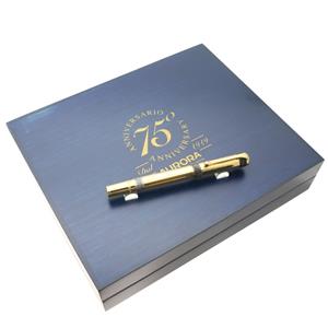 AURORA アウロラ 万年筆 75周年記念 ゴールドプレート F メイン