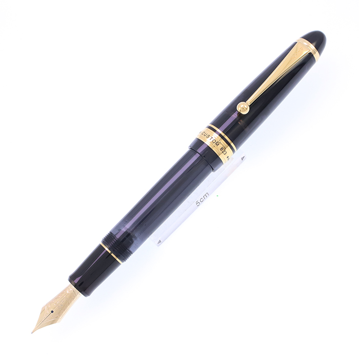 中古)PILOT パイロット 万年筆 カスタム823 透明ブラック 中字