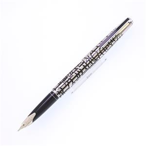 万年筆 カスタム ステンレス 冬木立 18K-WG/太字