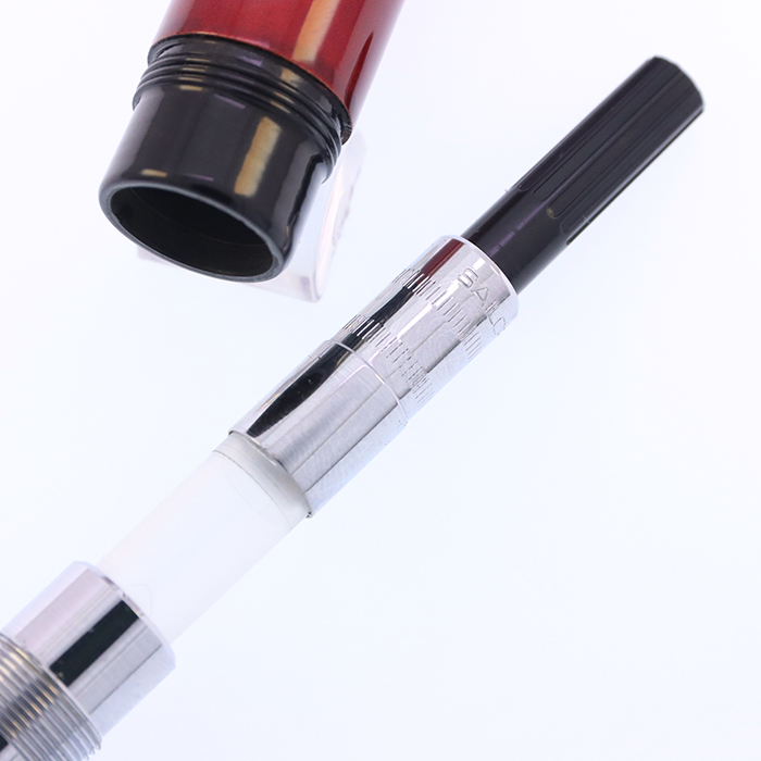 中古)OHASIDO 大橋堂 万年筆 手作り万年筆 尻細モデル 玉虫塗り 朱 18