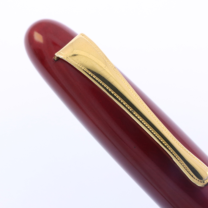 中古)OHASIDO 大橋堂 万年筆 手作り万年筆 尻細モデル 玉虫塗り 朱 18