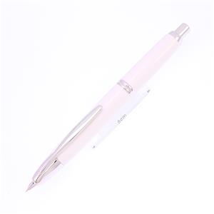 万年筆 キャップレス シルバー ホワイト 細字