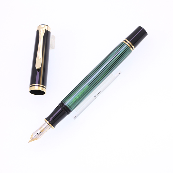 中古)Pelikan ペリカン 万年筆 スーベレーン M400 グリーンストライプ