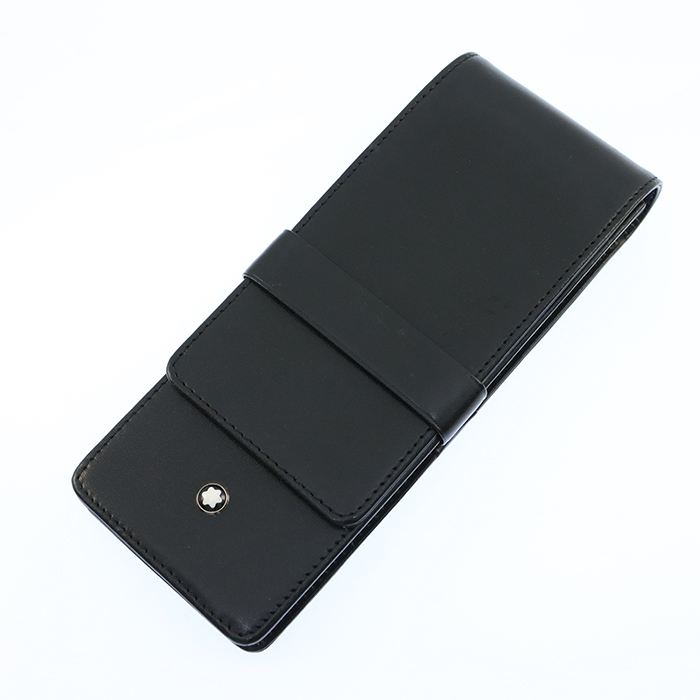 美品 MONT BLANC マイスターシュテュック レザー 3本差し ペンケース MONTBLANC（筆記具、時計） モンブラン レザーペンケース 3本差