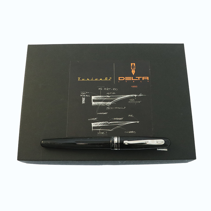 中古)DELTA デルタ 万年筆 フュージョン82 グレー 18K/EF（商品ID