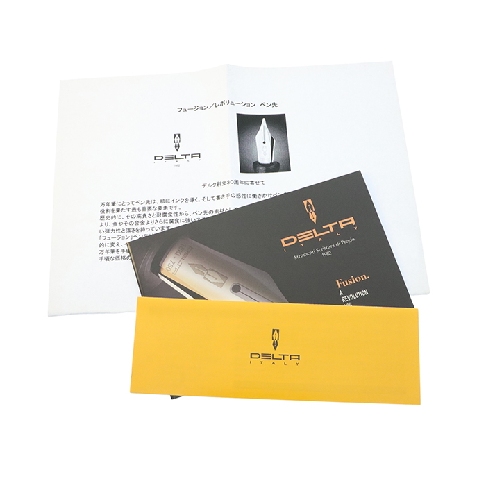 中古)DELTA デルタ 万年筆 フュージョン82 グレー 18K/EF（商品ID