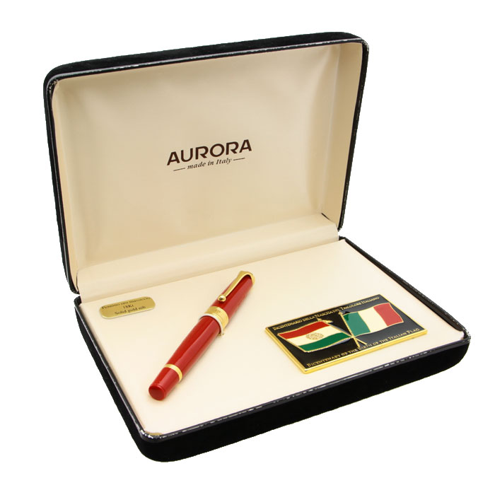 AURORA アウロラ イタリアンフラッグ 万年筆 18K金製