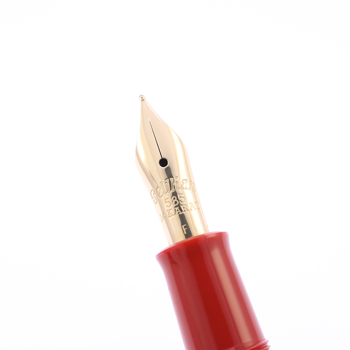 中古)Pelikan ペリカン 万年筆 M101N ブライトレッド F（商品ID