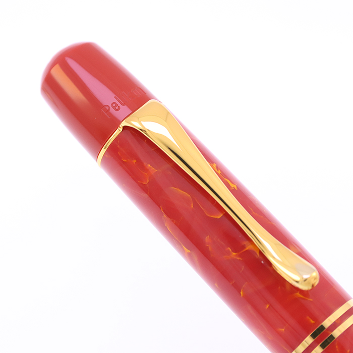 中古)Pelikan ペリカン 万年筆 M101N ブライトレッド F（商品ID
