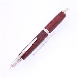 万年筆 キャップレス 木軸 ディープレッド 細字
