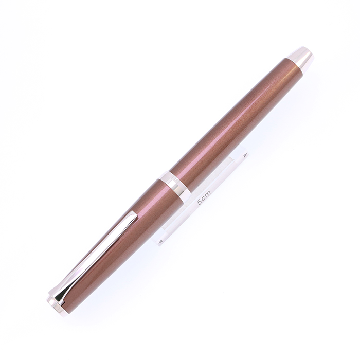 中古)PILOT パイロット 万年筆 エラボー ブラウン 軟細字 (金属軸