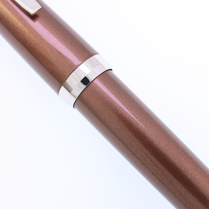 中古)PILOT パイロット 万年筆 エラボー ブラウン 軟細字 (金属軸