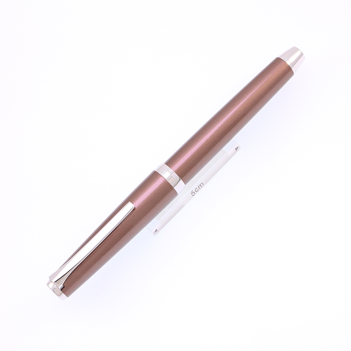 中古)PILOT パイロット 万年筆 エラボー ブラウン 軟極細字 (金属軸