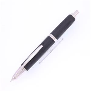 万年筆 キャップレス 木軸 ブラック 細字