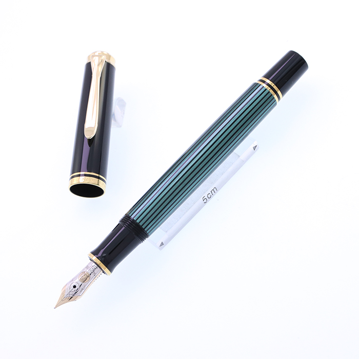 特価 ペリカン Pelikan 400 ペン先14金 緑縞 現状 ペリカン pelikan 400（#500）緑縞 グリーン☆ペン先14金 二