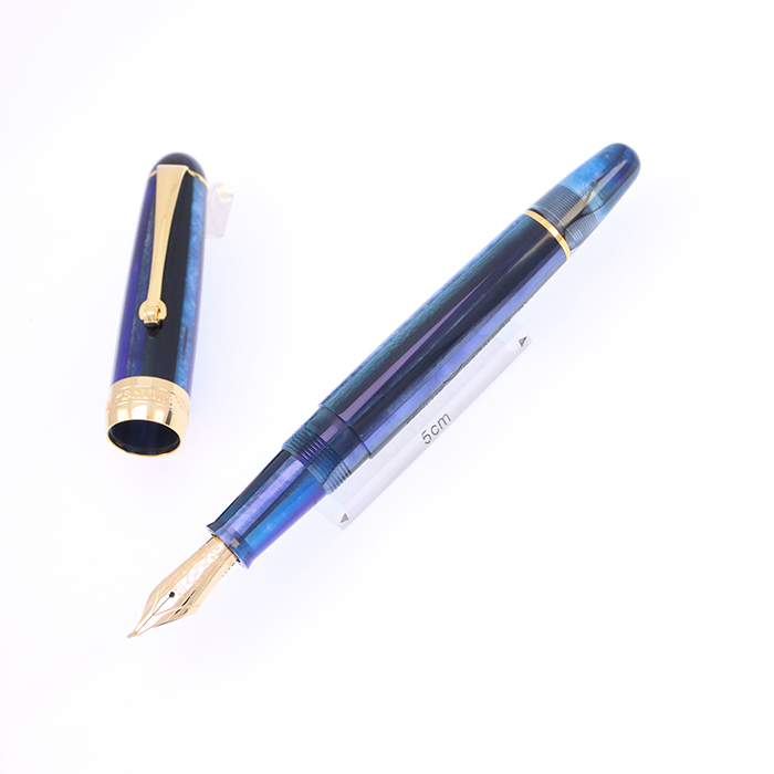 ベクスレー セレスティアル万年筆 ハンドメイド ダークブルー 18K ／Ｆ字 新品)PENLUX ペンラックス 万年筆 マスターピース デルガド