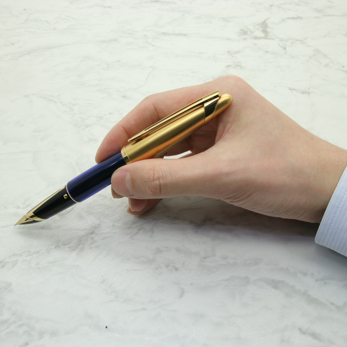 ウォーターマン 万年筆 エドソン サファイアブルー 18Kペン先 中字