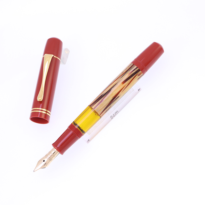 中古)Pelikan ペリカン 万年筆 M101N トータスシェル レッド M（商品ID