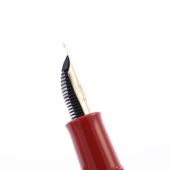 中古)Pelikan ペリカン 万年筆 M101N トータスシェル レッド M（商品ID